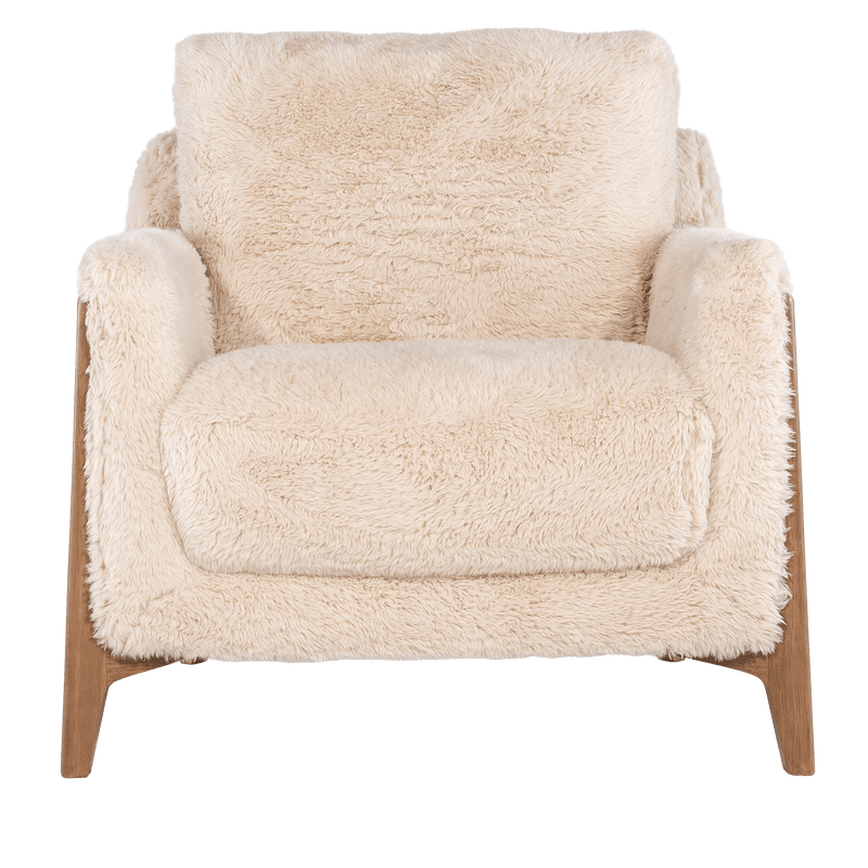 Roscoe Cozy Fabric Chair, Cream