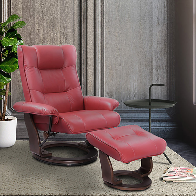 Rostagno Swivel Recliner with Matching Ottoman - Coja