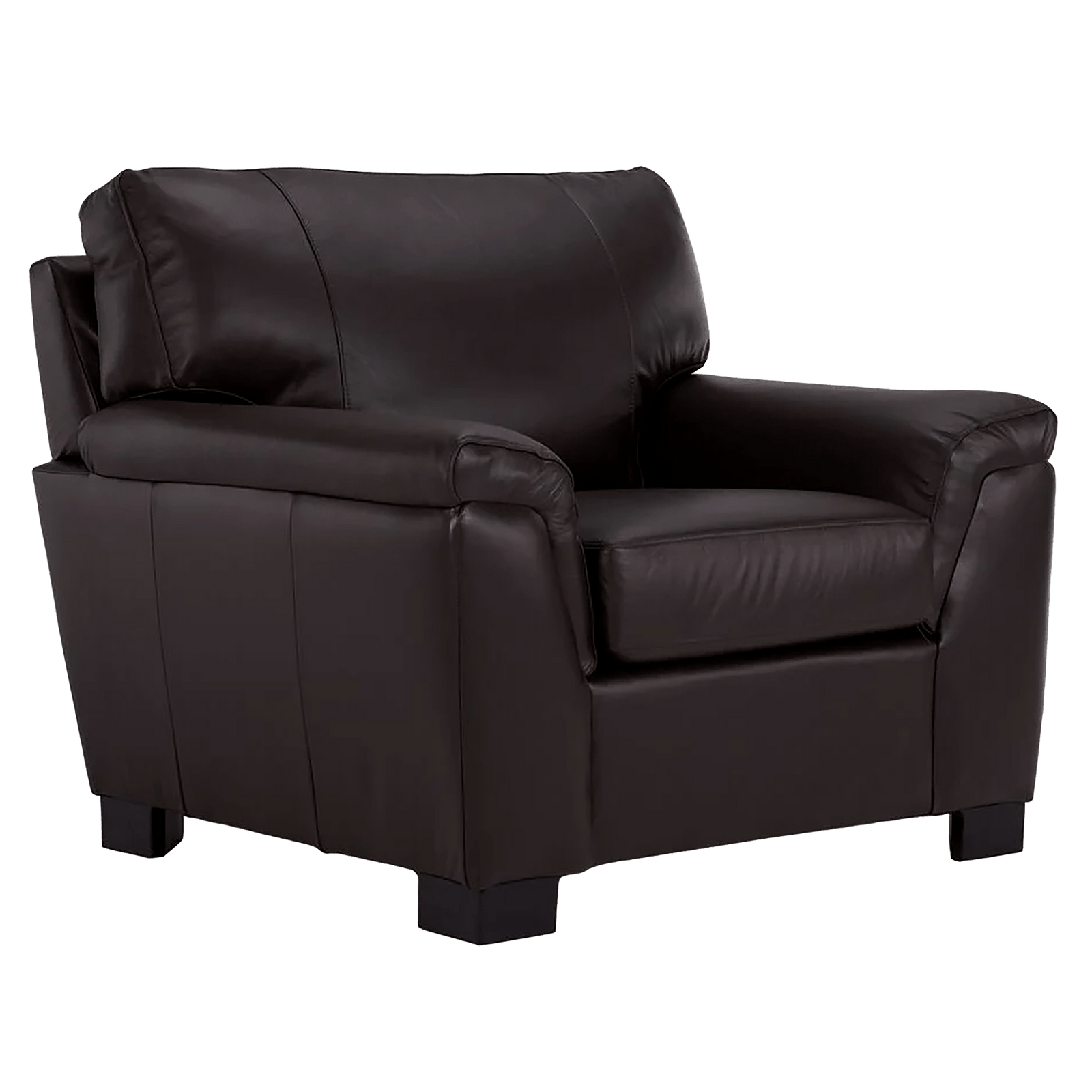 Ruston Leather Chair, Dark Brown