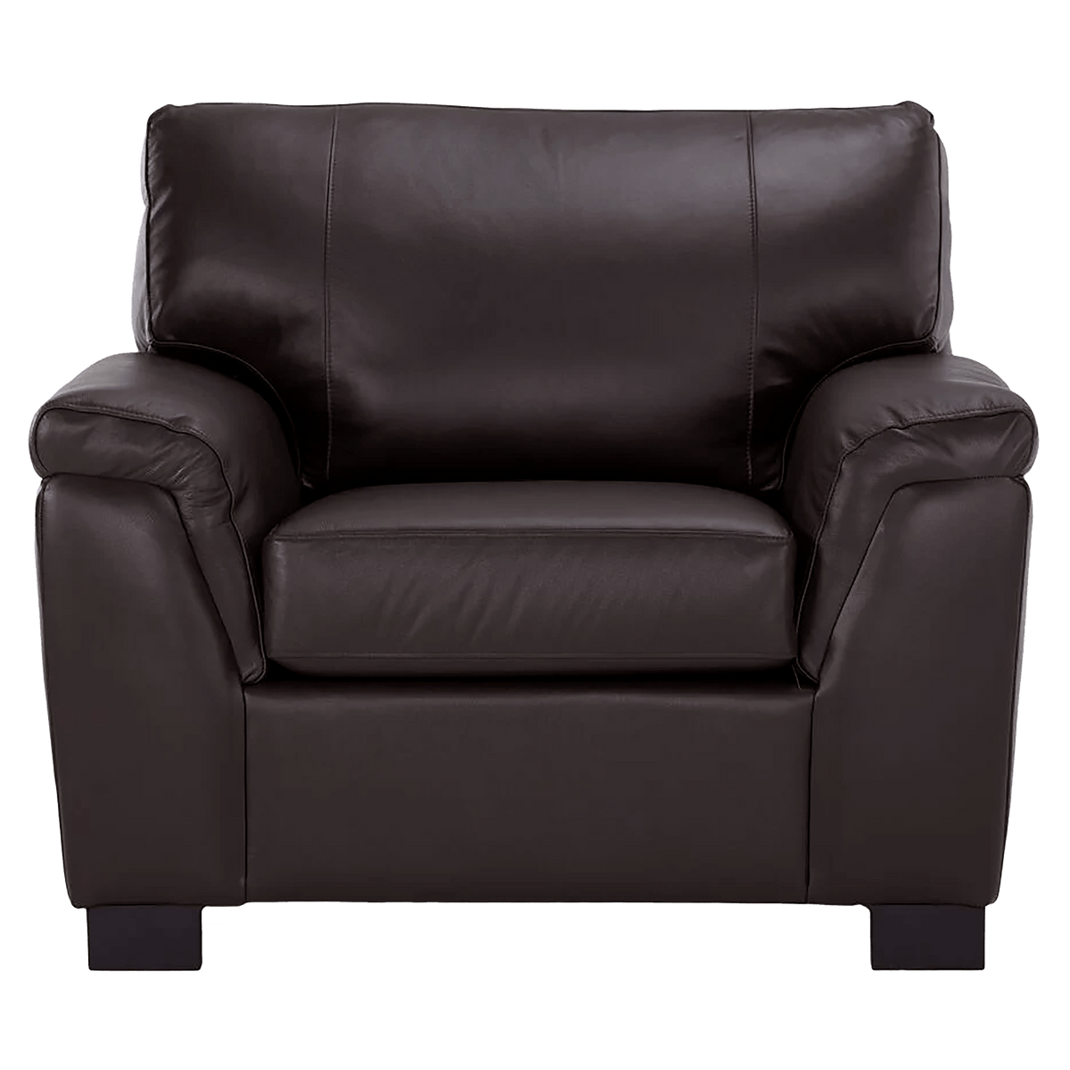 Ruston Leather Sofa and Armchair Set, Dark Brown - Coja