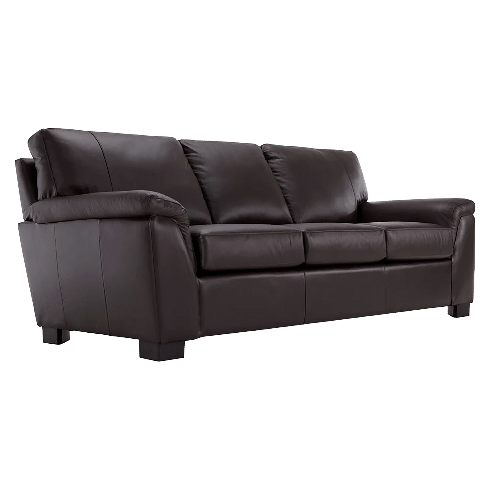 Ruston Leather Sofa, Dark Brown