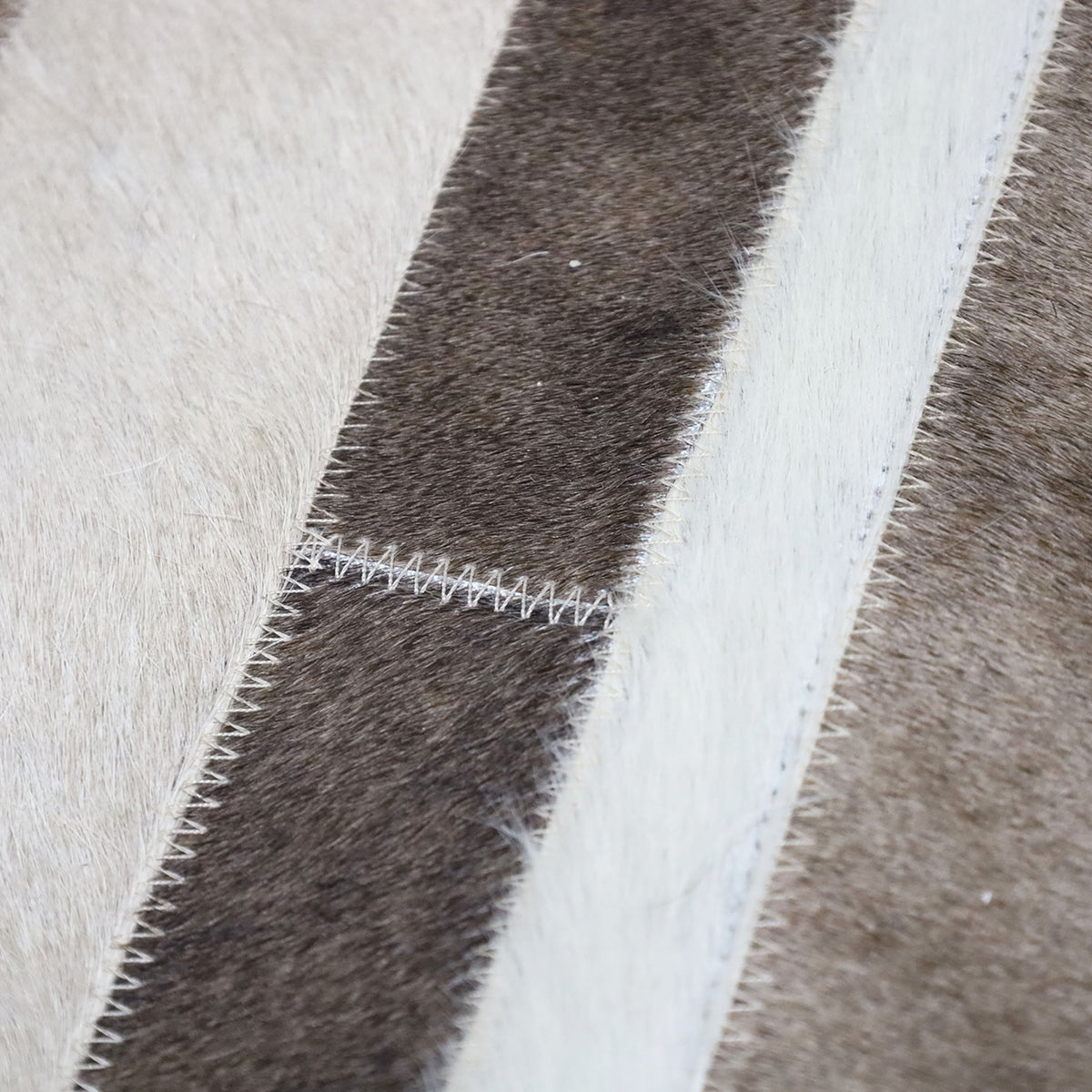 Rutile Striped Hair On Leather Rug, rectangle 8&#39; x 10&#39; - Coja