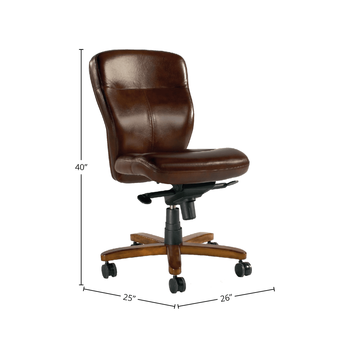 Setah Leather Office Chair, Brown - Coja