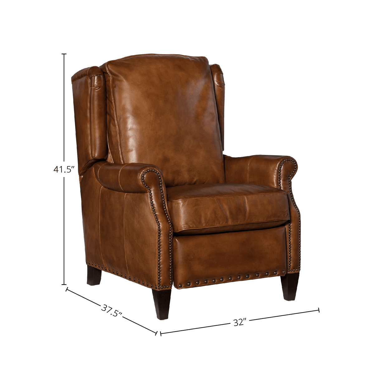 Sirgio Recliner, Leather, Brown - Coja