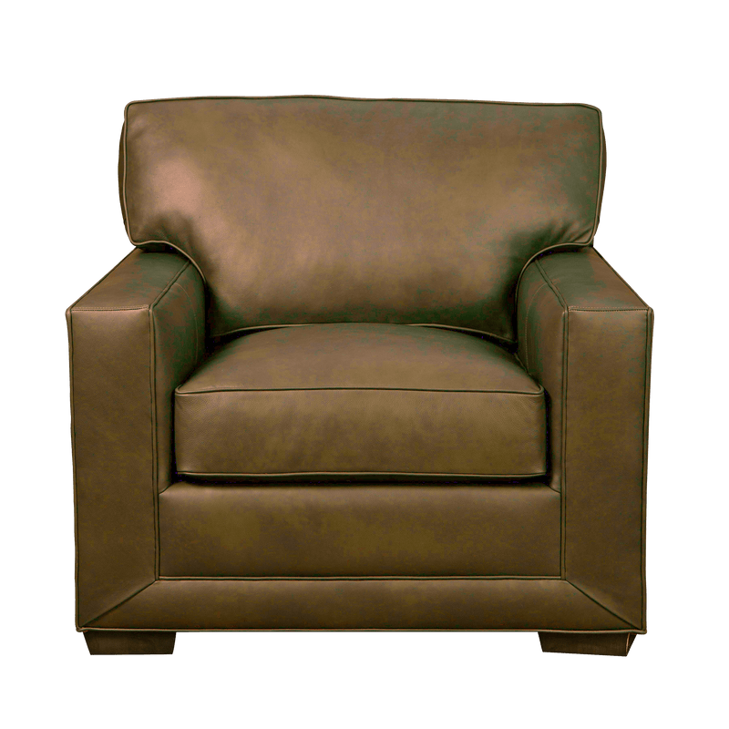 Senneka Genuine Leather Armchair - Made in U.S.A. - Coja