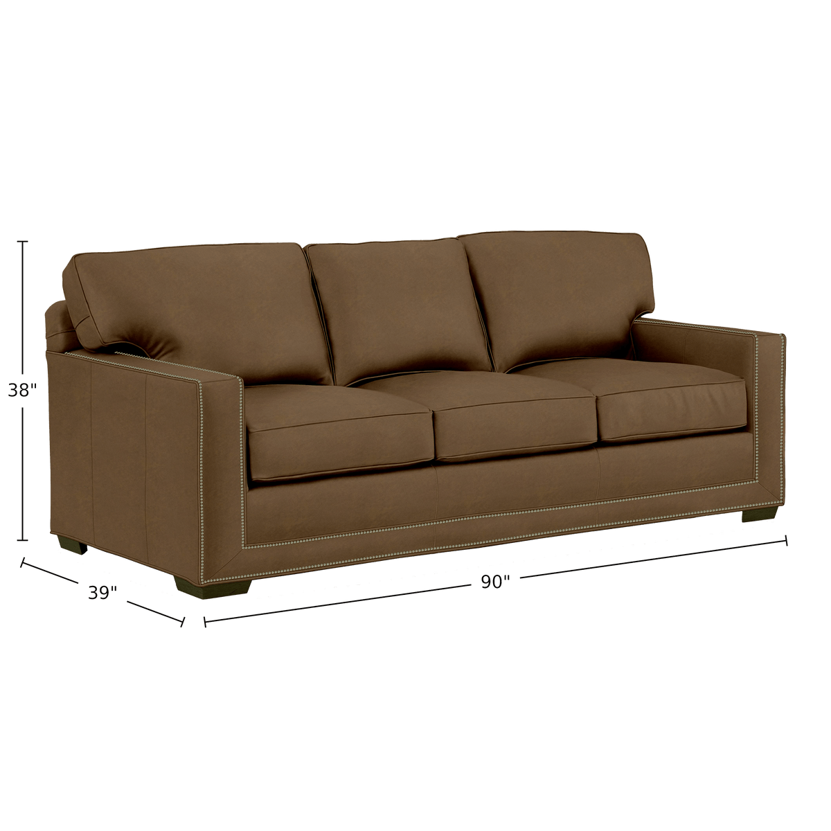 Senneka Genuine Leather Sofa - Made in U.S.A. - Coja