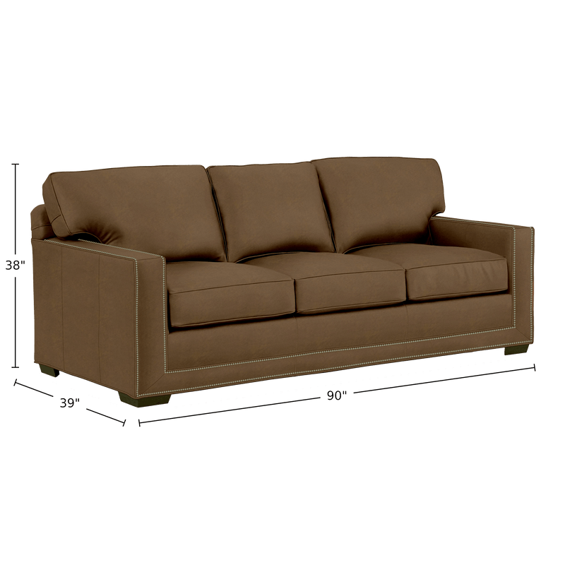 Senneka Genuine Leather Sofa - Made in U.S.A. - Coja