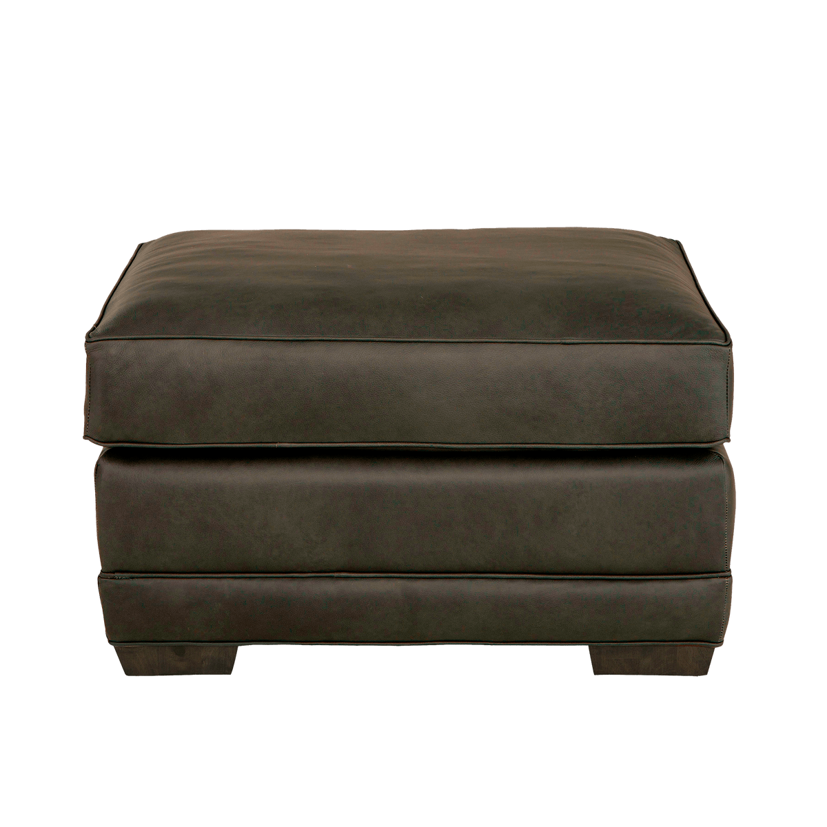 Senneka Genuine Leather Ottoman - Made in U.S.A. - Coja