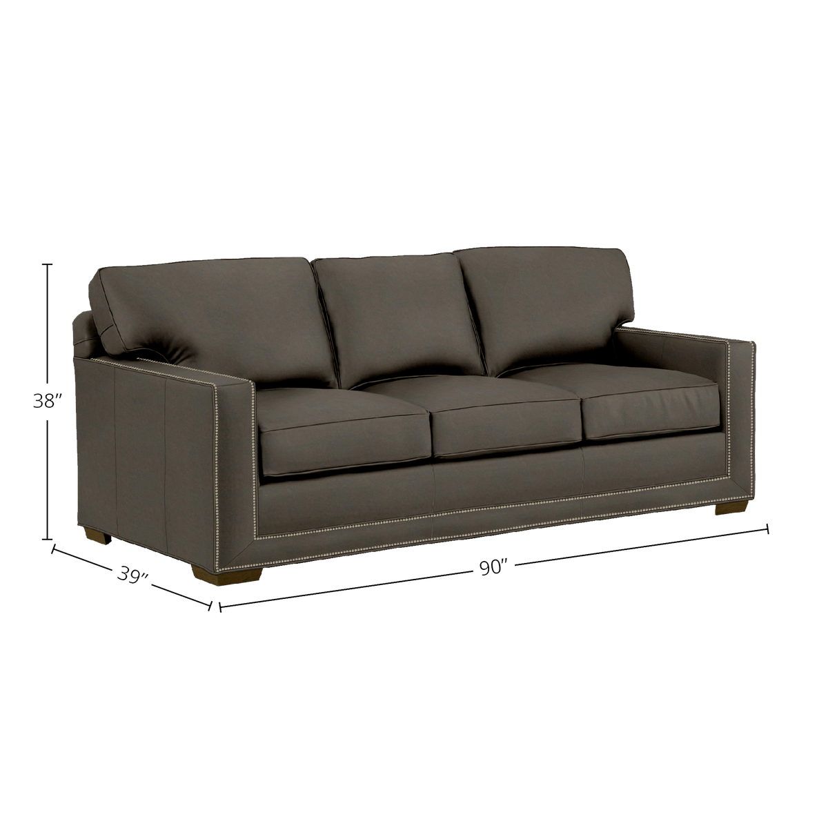 Senneka Genuine Leather Sofa - Made in U.S.A. - Coja