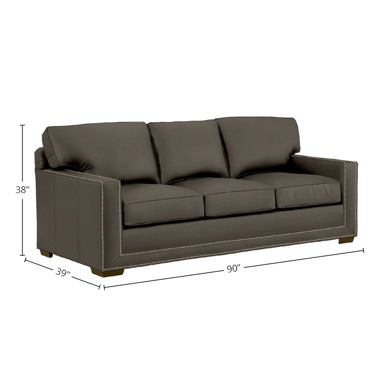 Senneka Genuine Leather Sofa - Made in U.S.A. - Coja