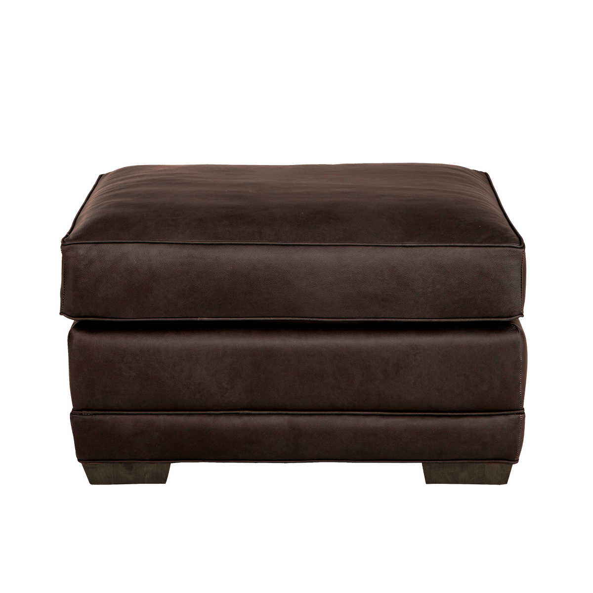 Senneka Genuine Leather Ottoman - Made in U.S.A. - Coja