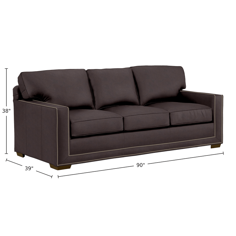 Senneka Genuine Leather Sofa - Made in U.S.A. - Coja