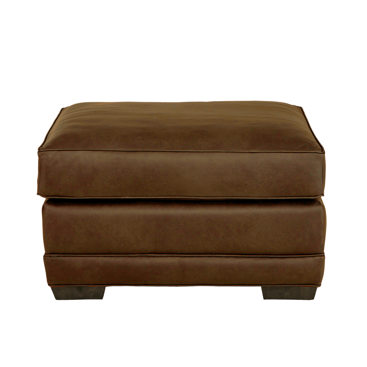 Senneka Genuine Leather Ottoman - Made in U.S.A. - Coja