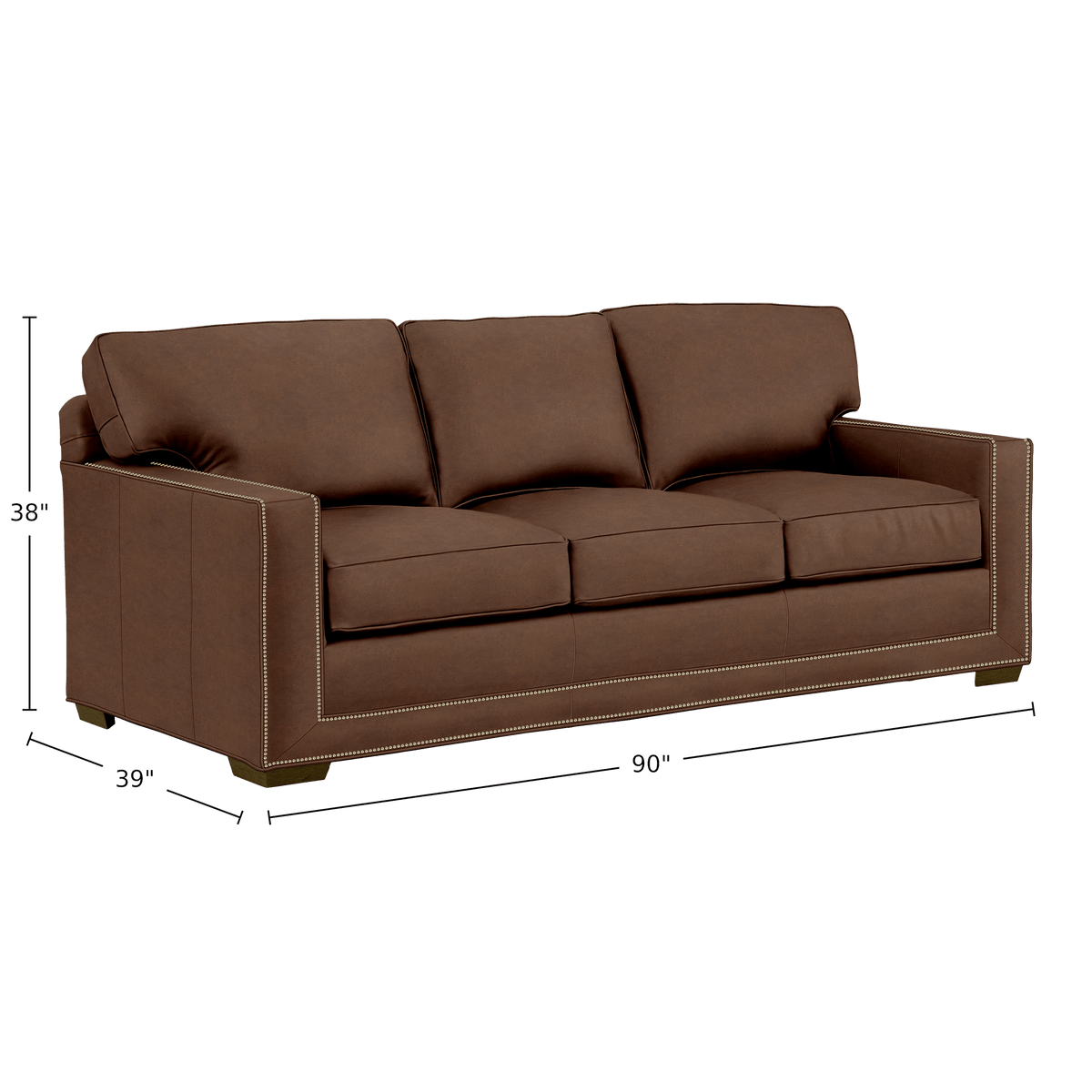 Senneka Genuine Leather Sofa - Made in U.S.A. - Coja