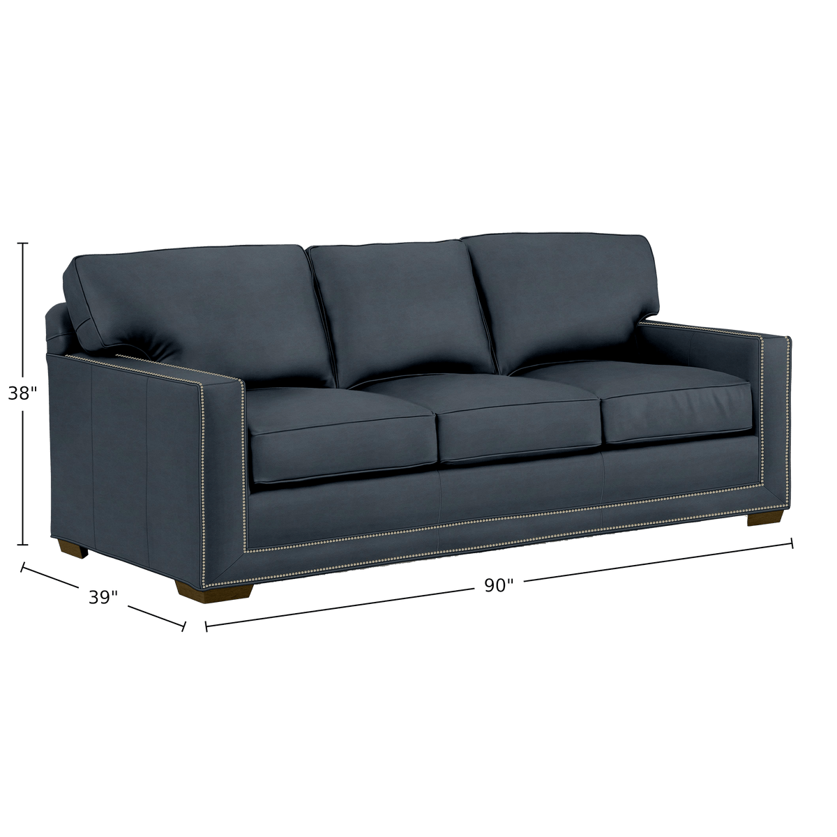 Senneka Genuine Leather Sofa - Made in U.S.A. - Coja