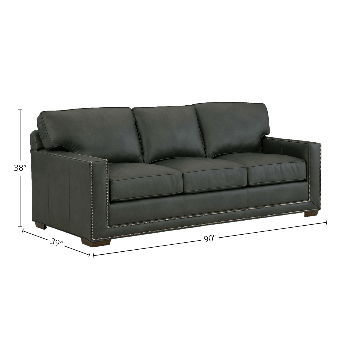 Senneka Genuine Leather Sofa - Made in U.S.A. - Coja