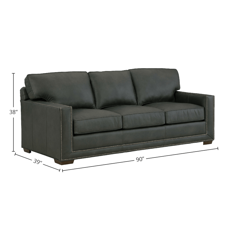 Senneka Genuine Leather Sofa - Made in U.S.A. - Coja