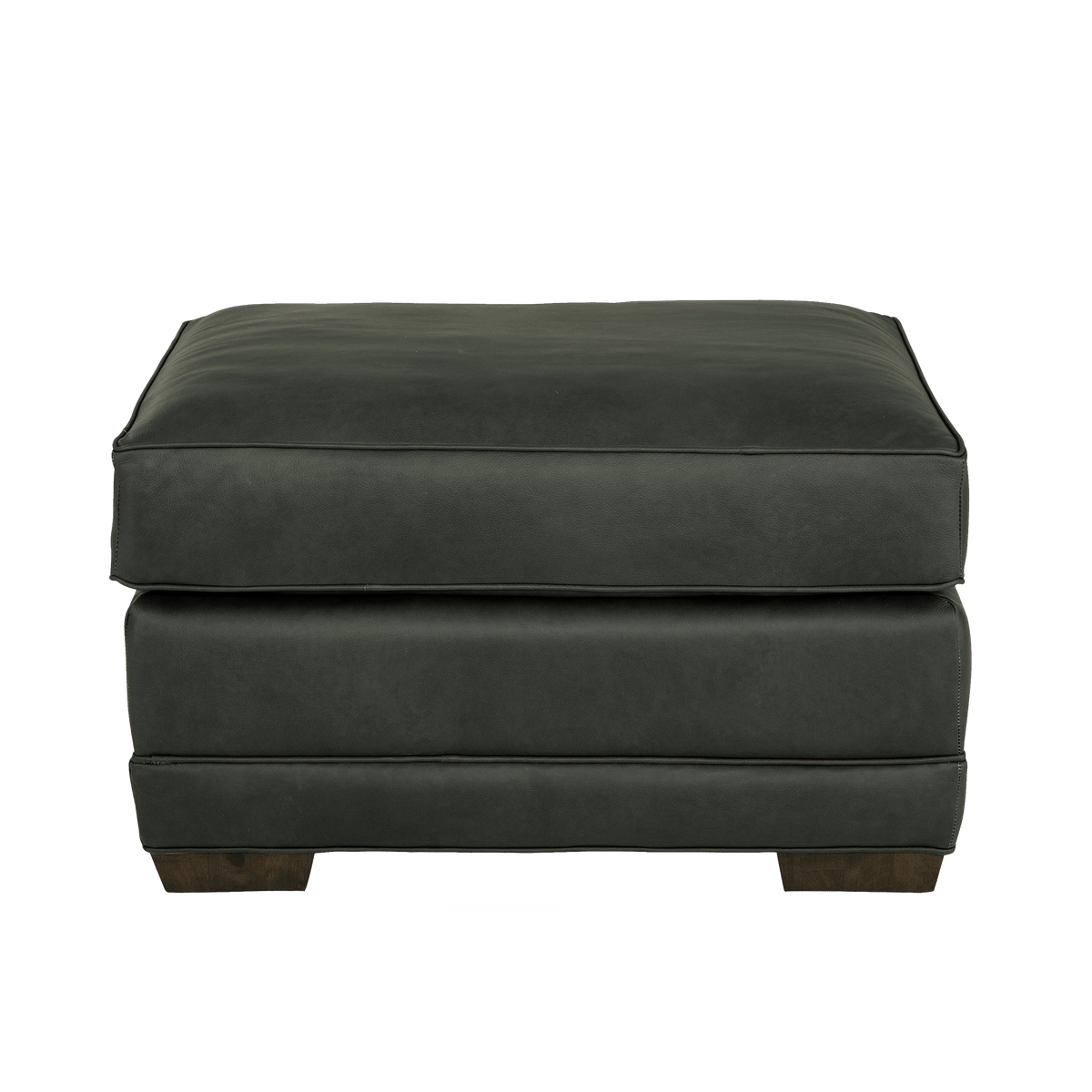 Senneka Genuine Leather Ottoman - Made in U.S.A. - Coja