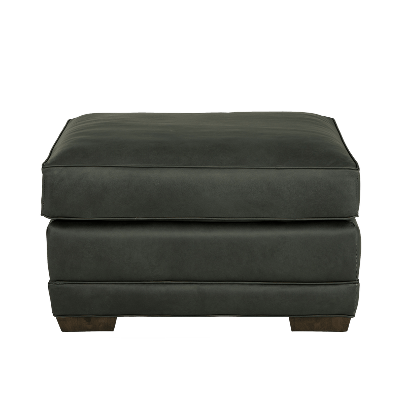 Senneka Genuine Leather Ottoman - Made in U.S.A. - Coja