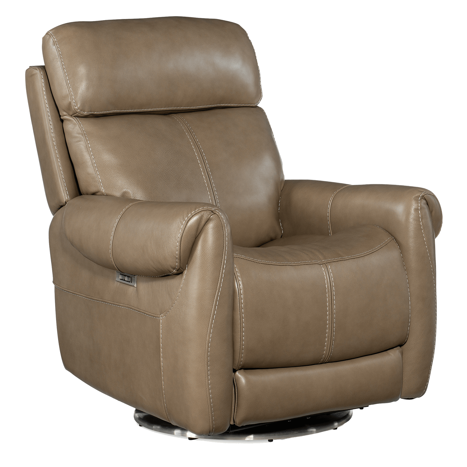 Shana Swivel Power Recliner with Articulating Headrest, Leather - Coja
