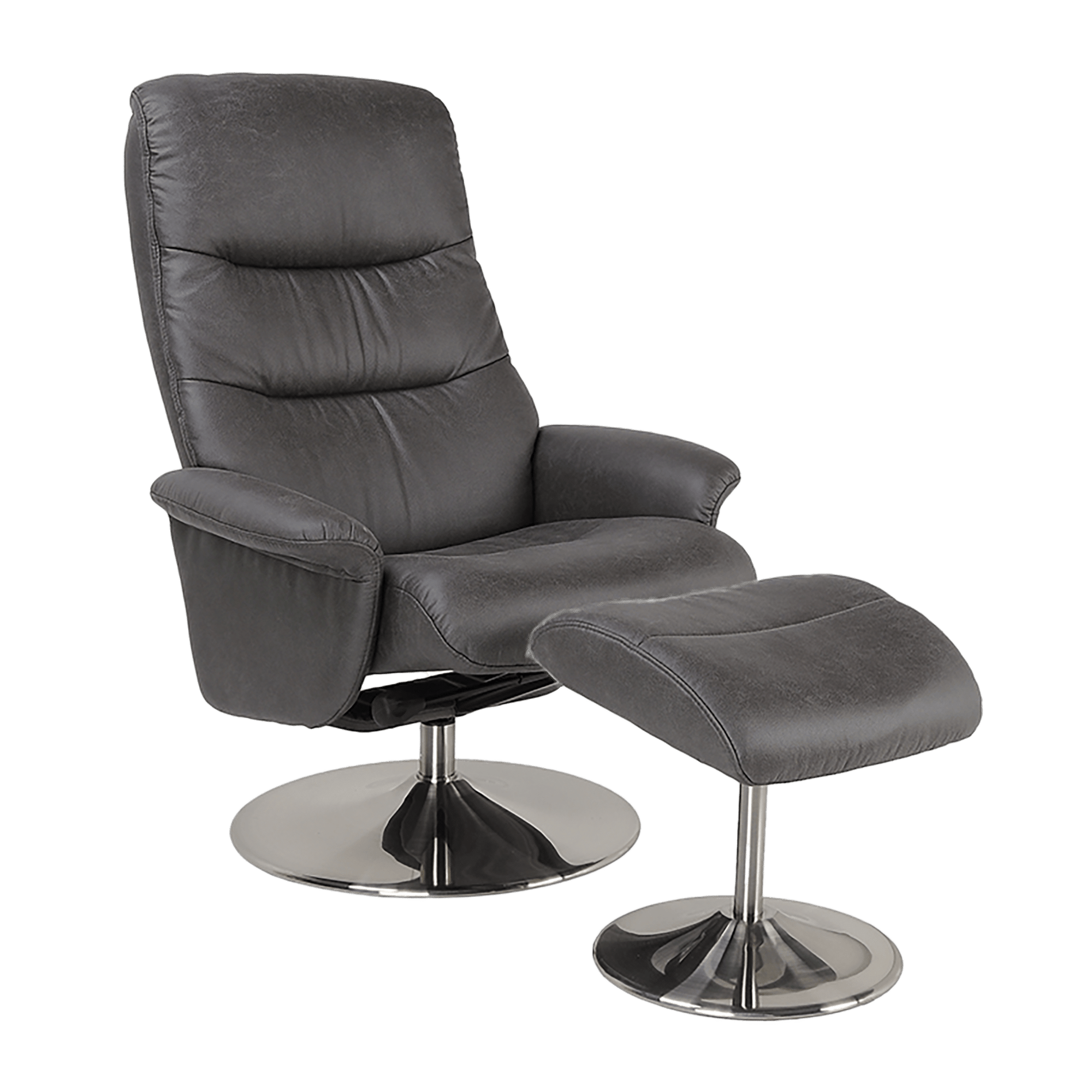 Silverdale Swivel Recliner with Matching Ottoman - Coja