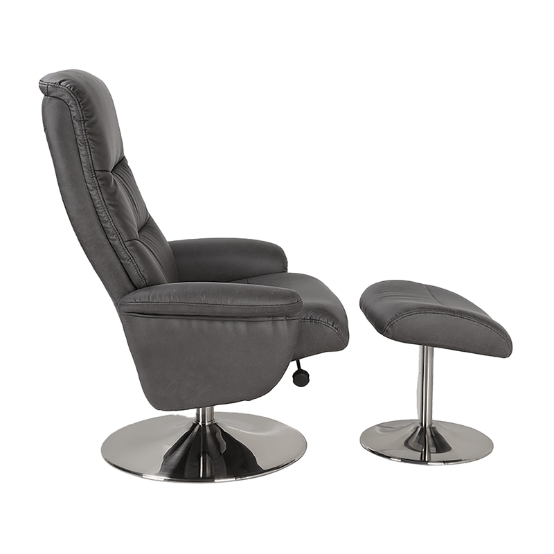 Silverdale Swivel Recliner with Matching Ottoman - Coja