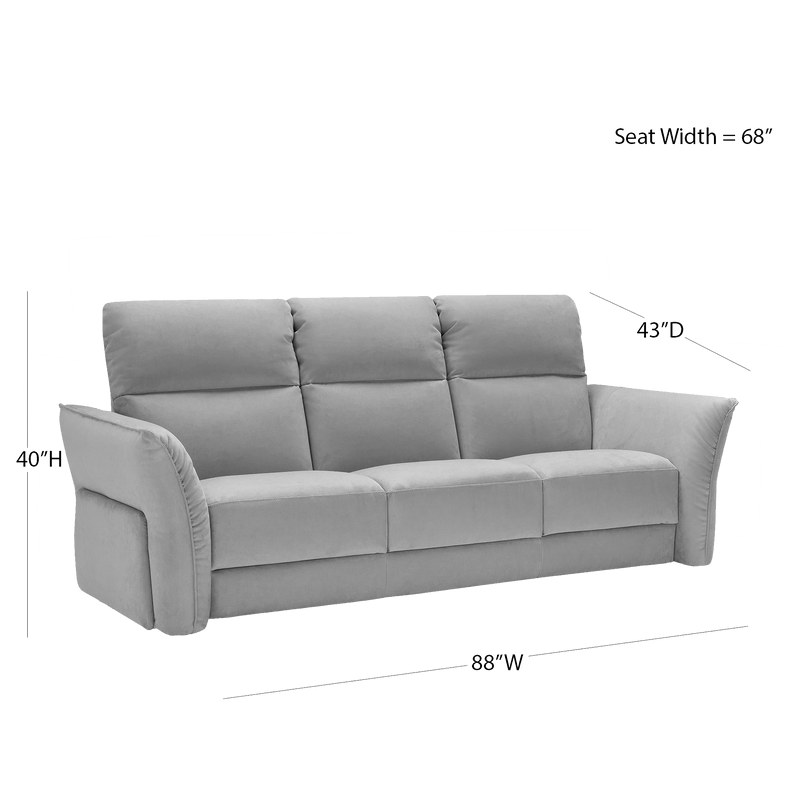 Sogno High - Back Italian Microfiber Sofa – Seafoam - Coja