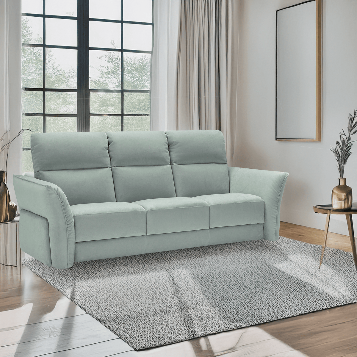 Sogno High - Back Italian Microfiber Sofa – Seafoam - Coja