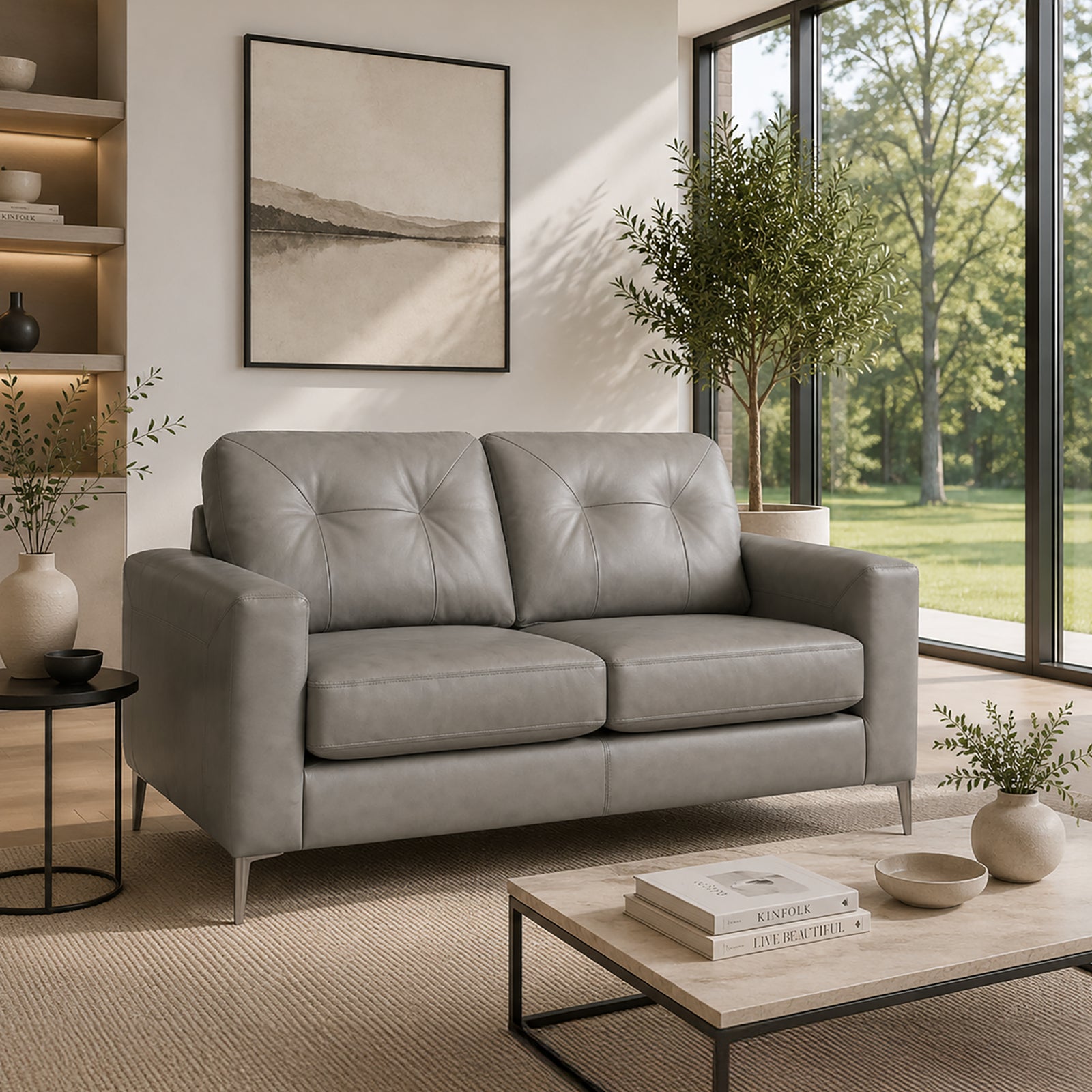 Solera Leather Loveseat - Coja