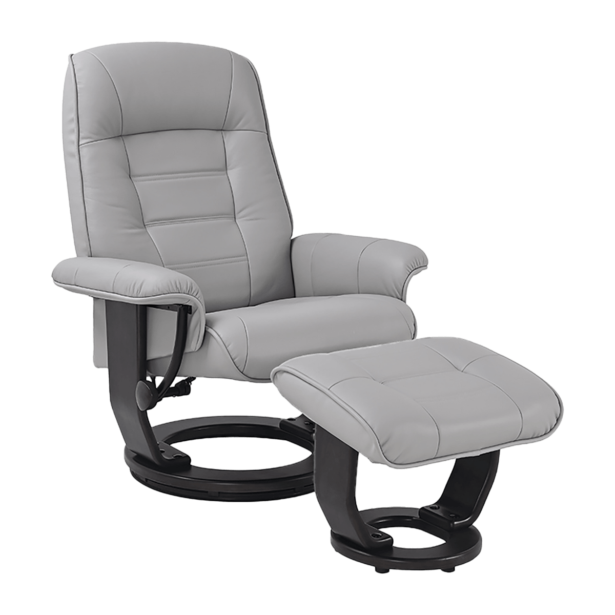 Sonego Leather Swivel Recliner with Matching Ottoman - Coja