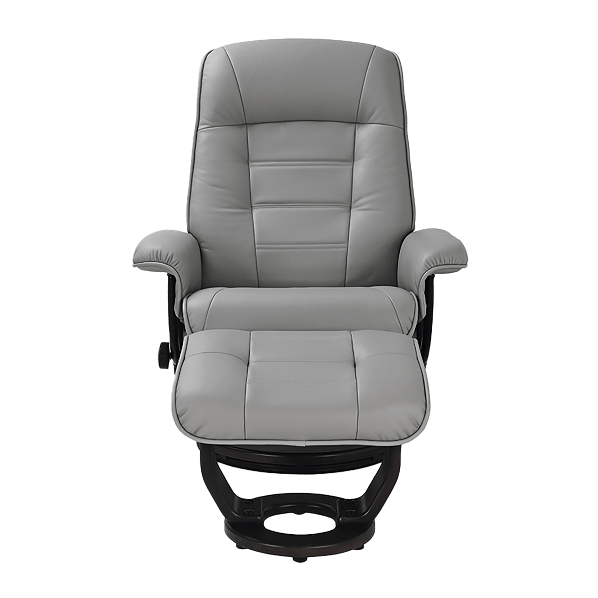 Sonego Leather Swivel Recliner with Matching Ottoman - Coja