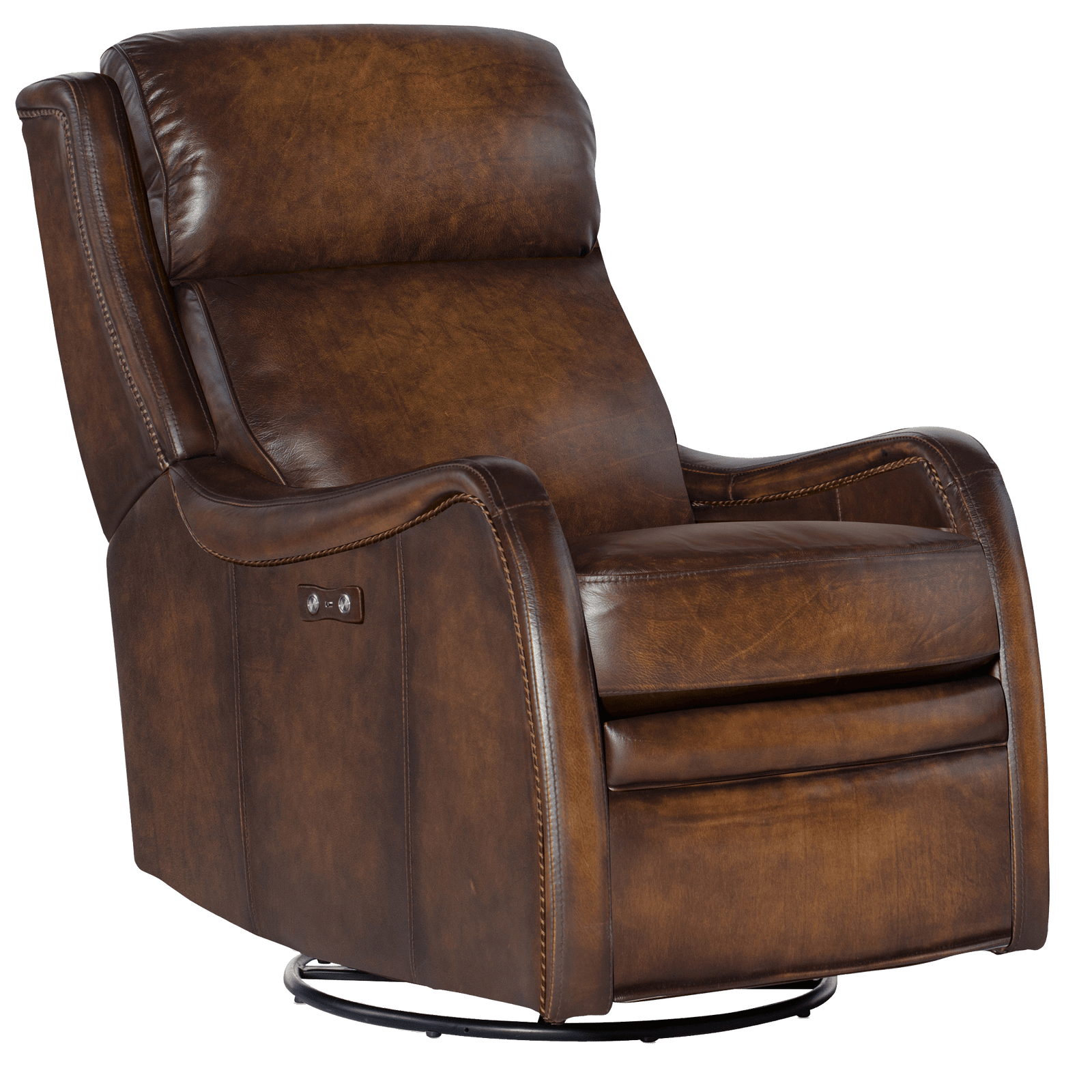 Sulema Power Swivel Glider Recliner, Leather - Coja