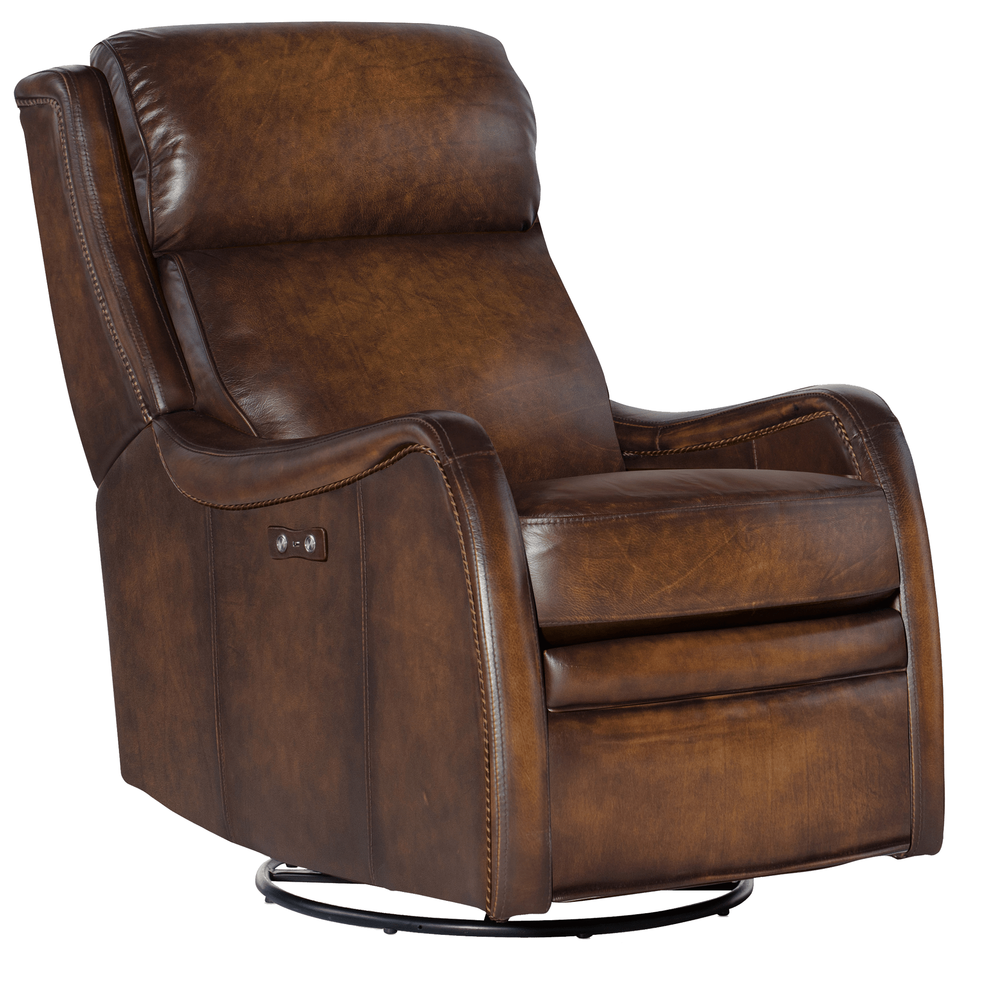 Sulema Power Swivel Glider Recliner, Leather - Coja