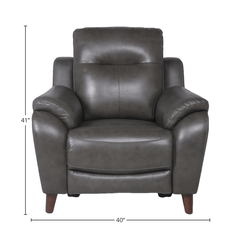 Teretta Upholstered Power Recliner with Articulating Headrest, Gray - Coja