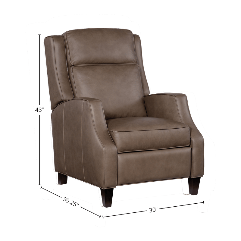 Tristine Manual Push Back Recliner, Leather - Coja