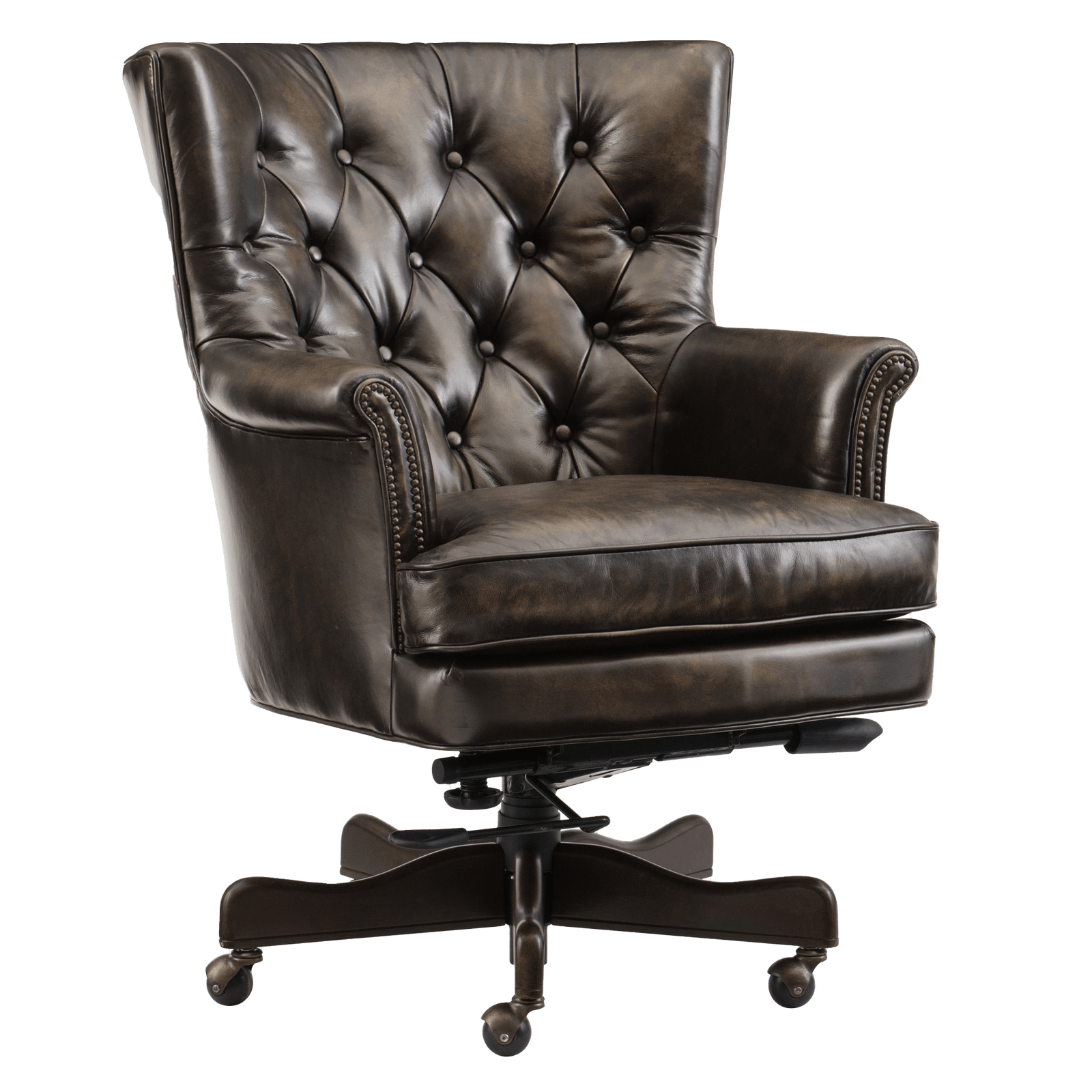 Thania Leather Office Chair, Brown - Coja