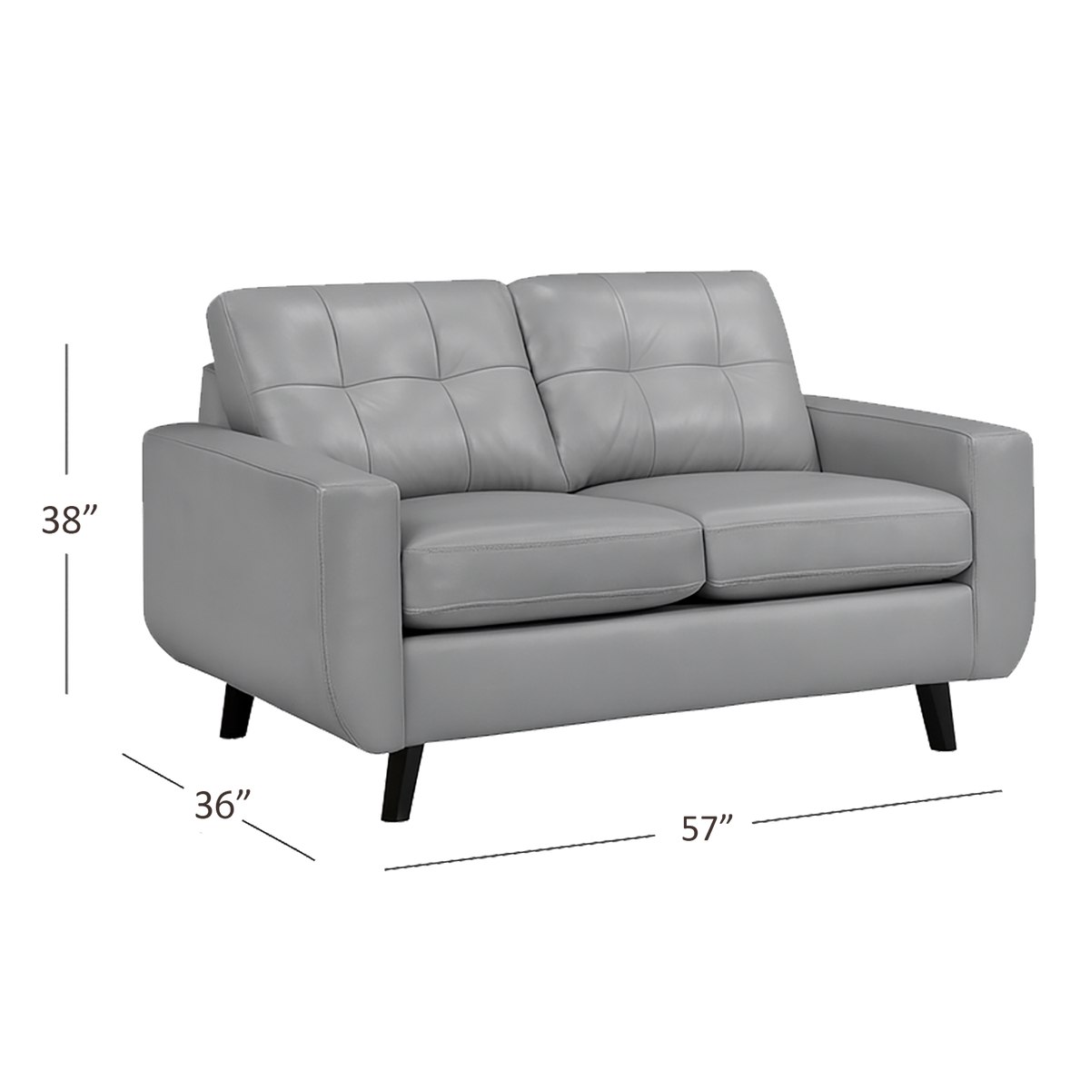 Tiena Leather Loveseat