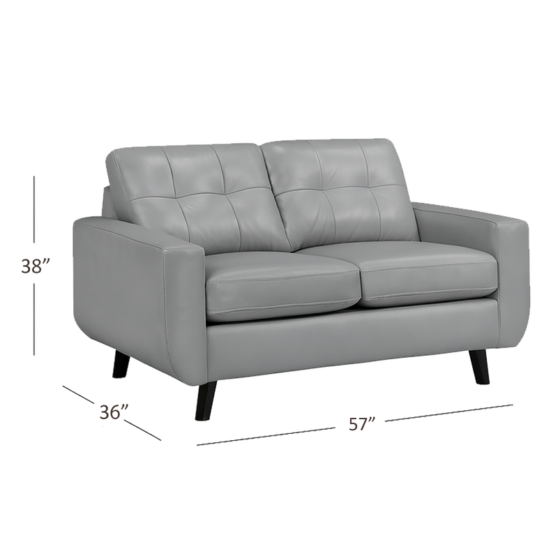 Tiena Leather Loveseat