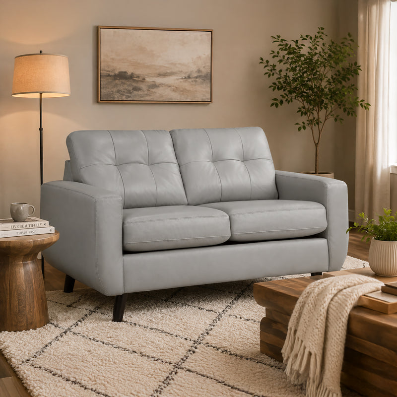 Tiena Leather Loveseat - Coja