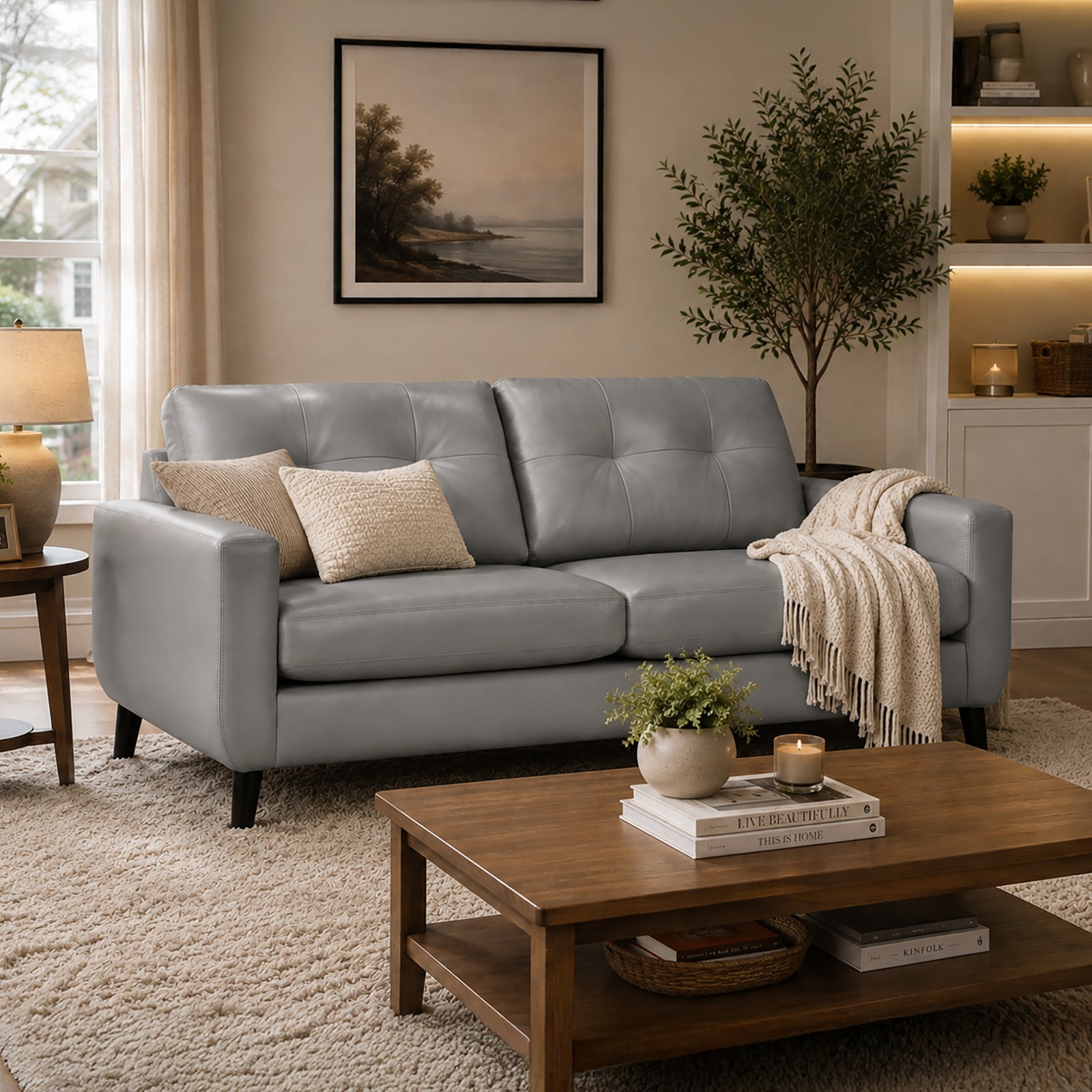 Tiena Leather Sofa - Coja