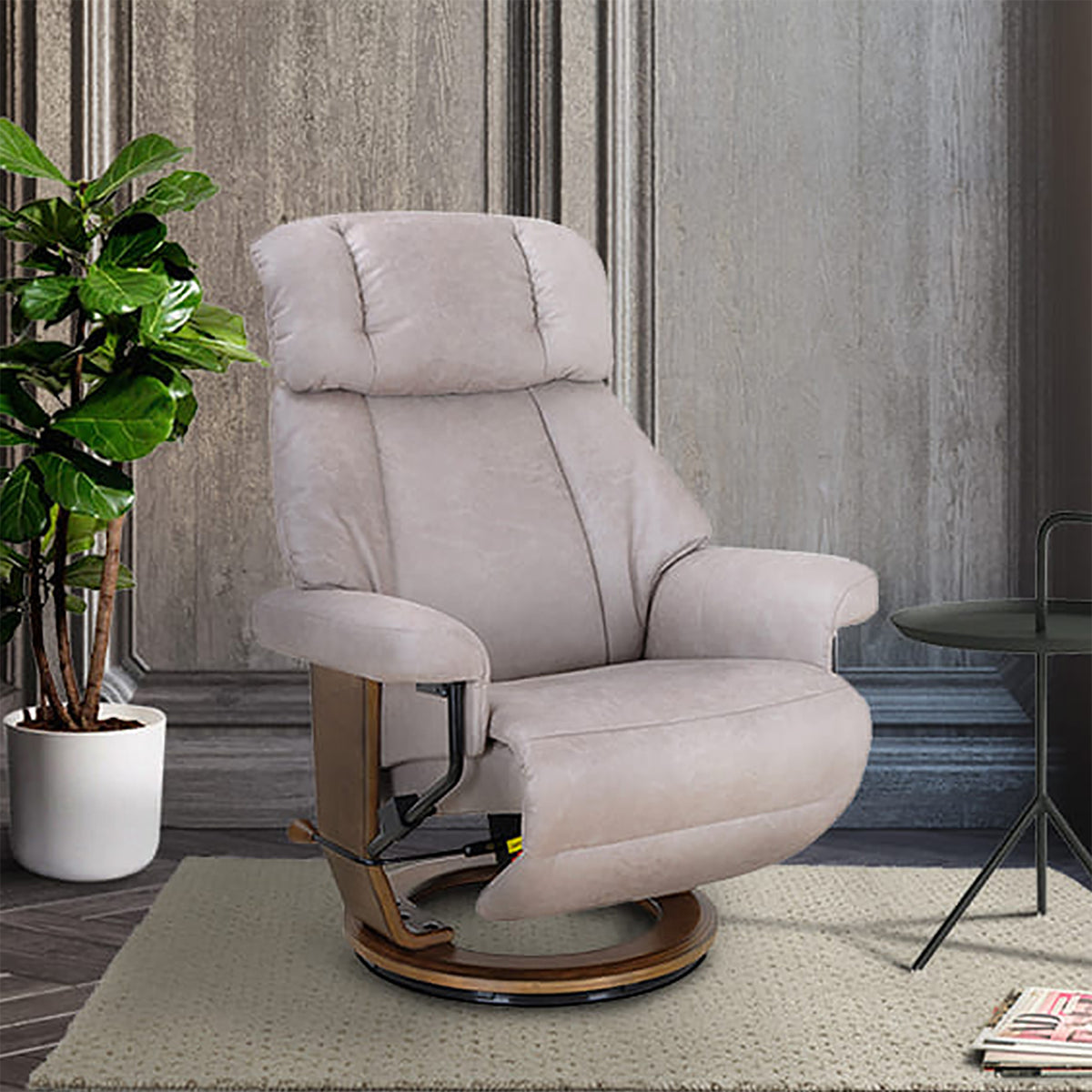 Tulin Swivel Recliner with Folding Ottoman - Coja