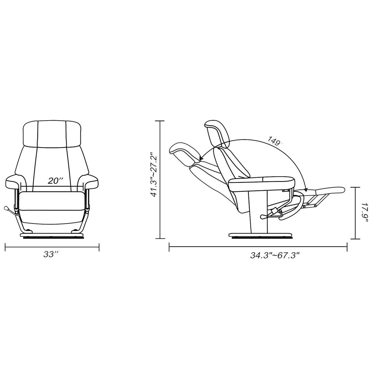 Tulin Swivel Recliner with Folding Ottoman - Coja