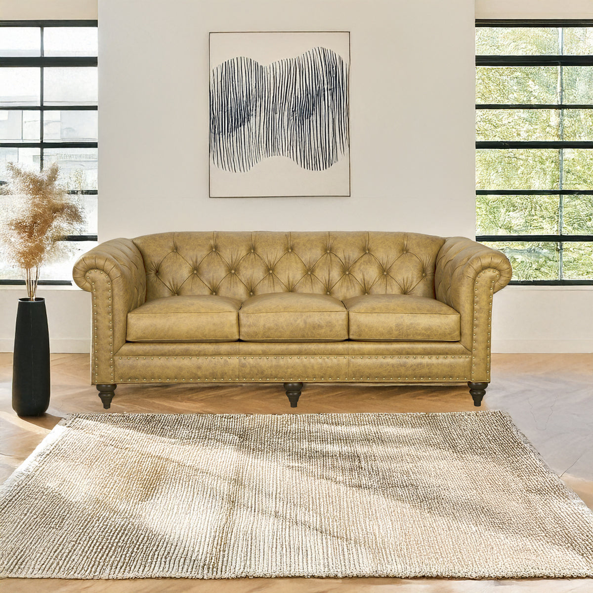 Ulrika Genuine Leather Sofa - Made in U.S.A. - Coja