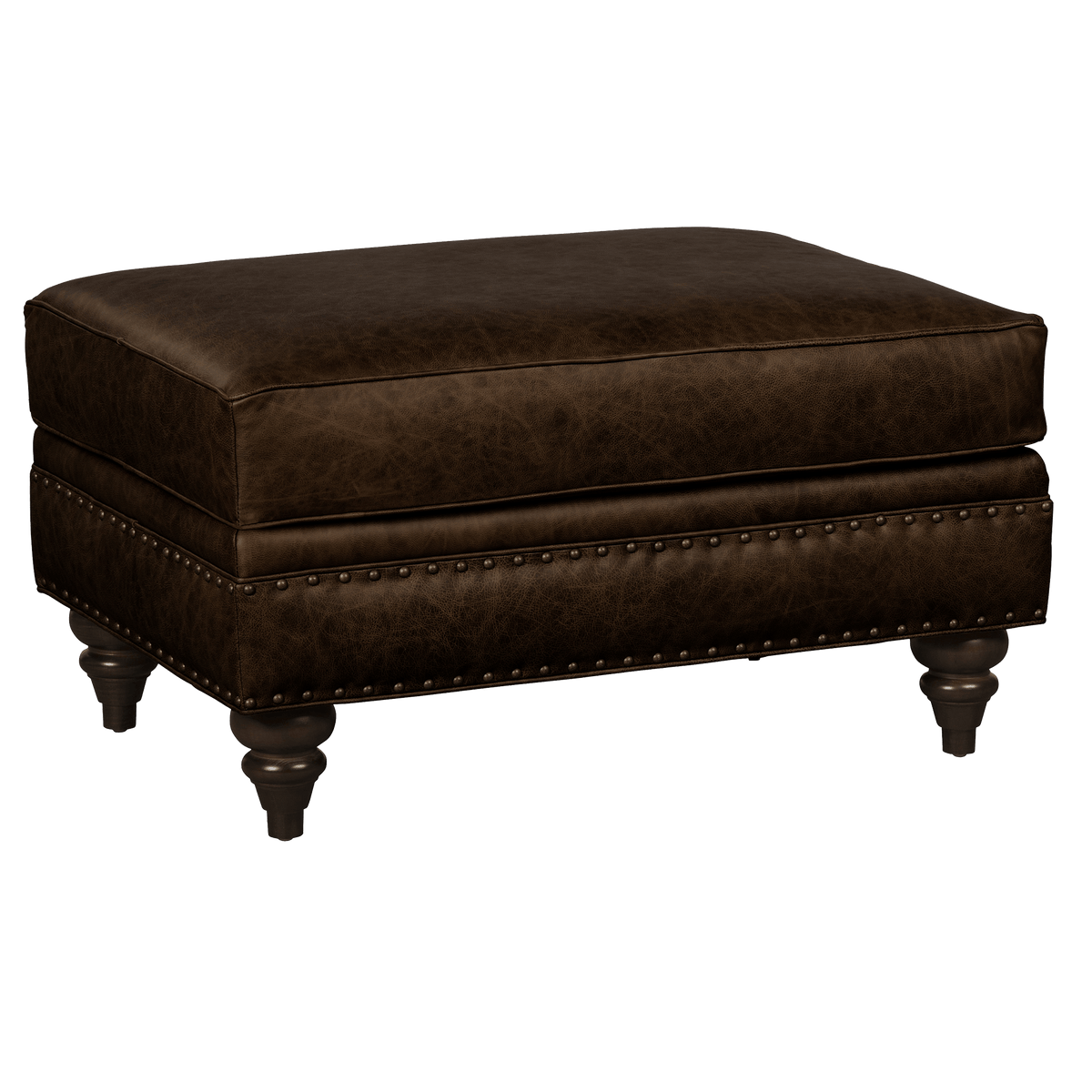 Ulrika Genuine Leather Ottoman - Made in U.S.A. - Coja