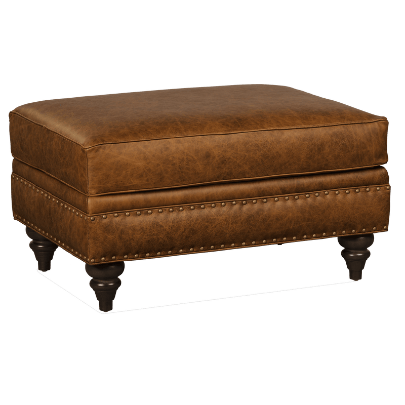 Ulrika Genuine Leather Ottoman - Made in U.S.A. - Coja