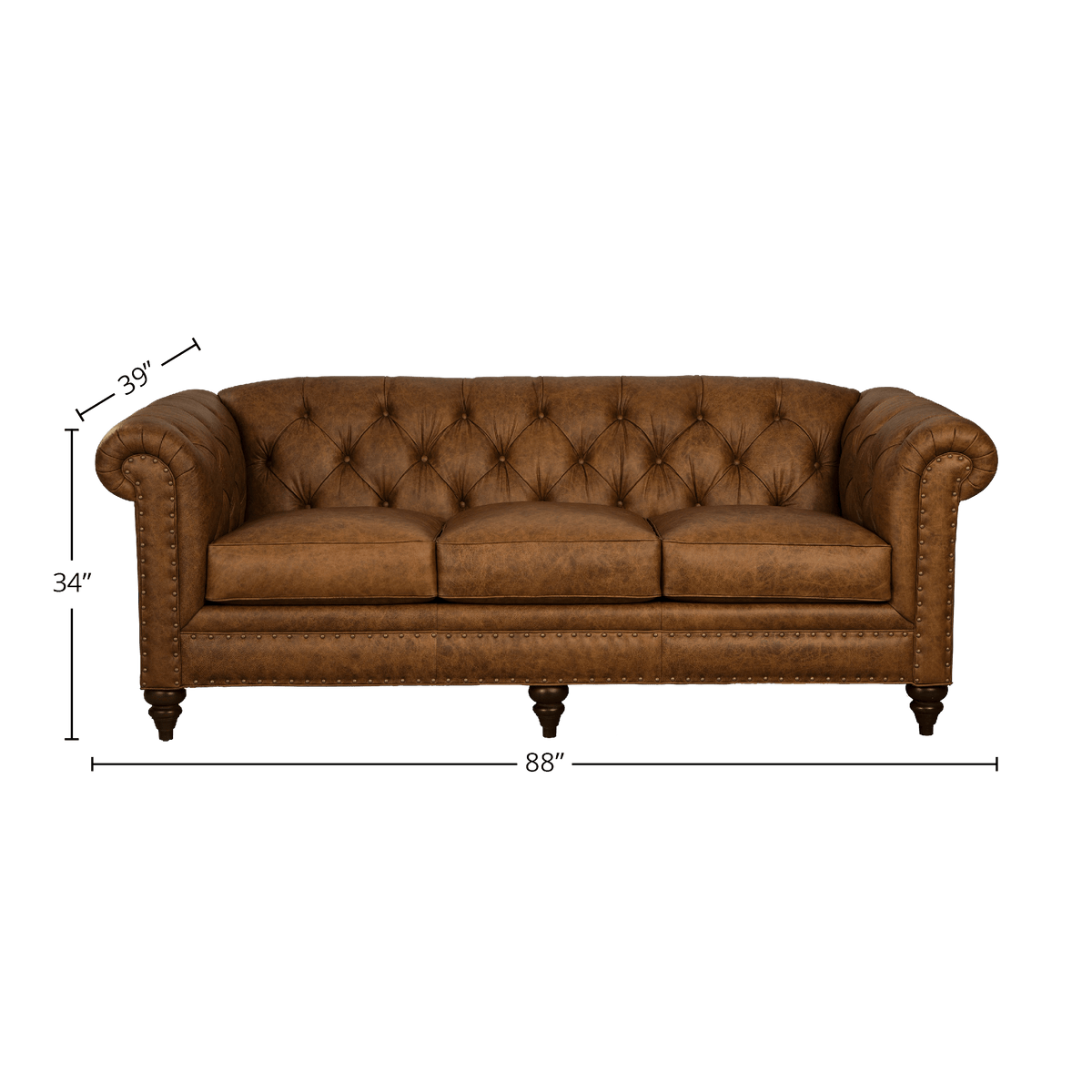 Ulrika Genuine Leather Sofa - Made in U.S.A. - Coja