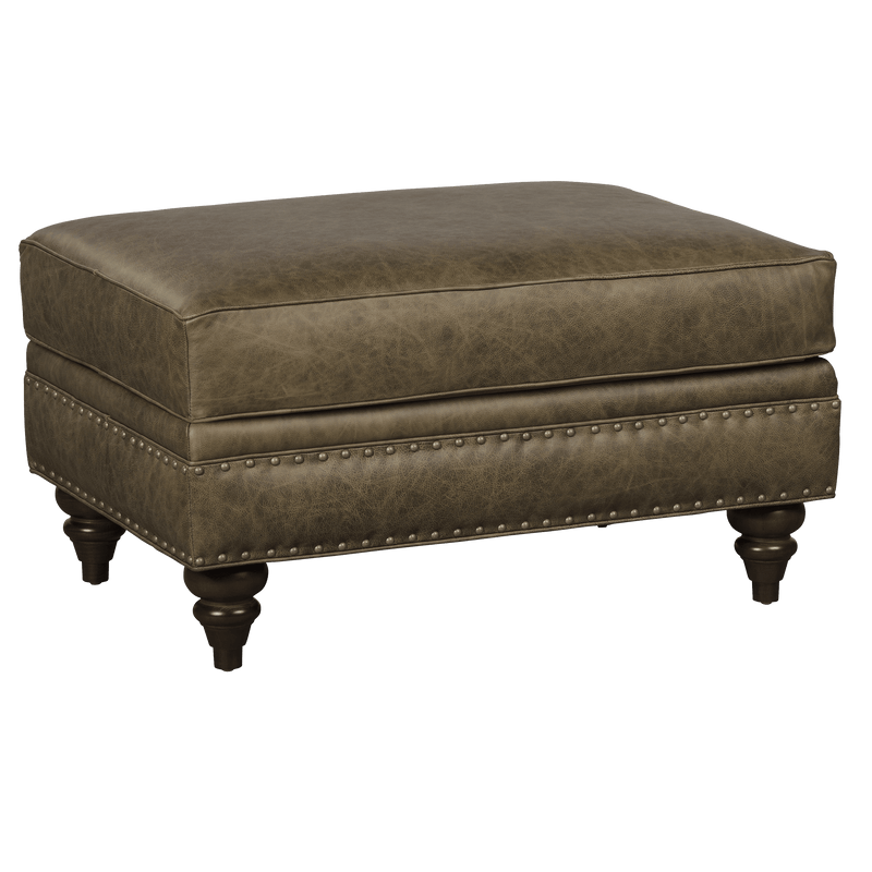 Ulrika Genuine Leather Ottoman - Made in U.S.A. - Coja