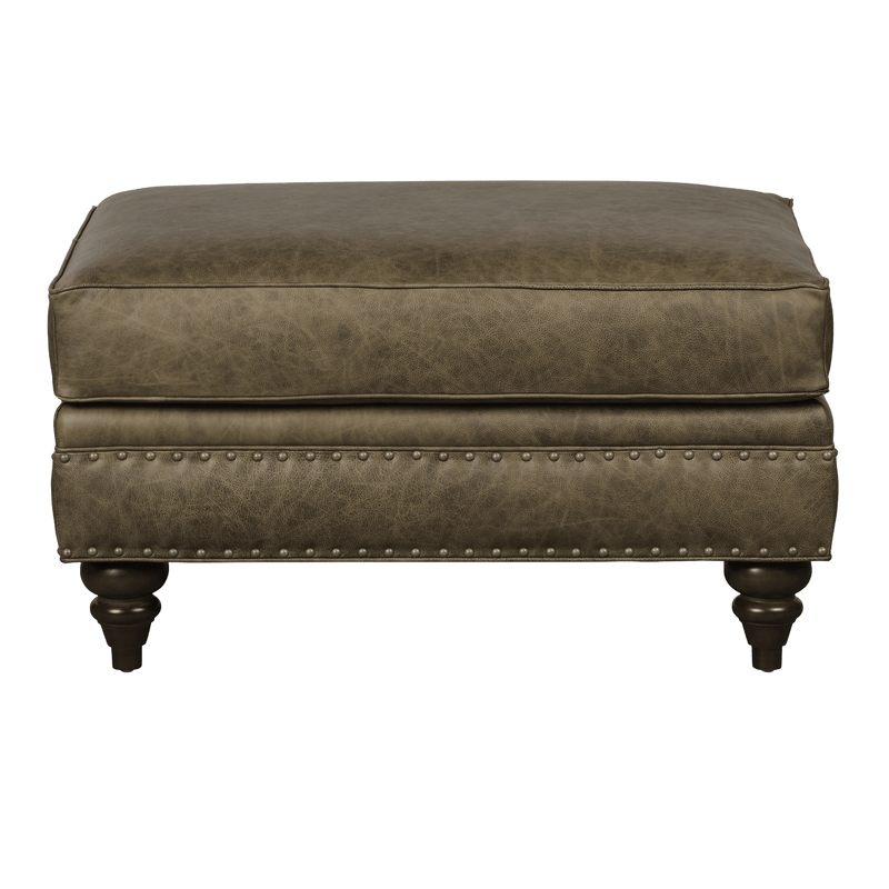 Ulrika Genuine Leather Ottoman - Made in U.S.A. - Coja