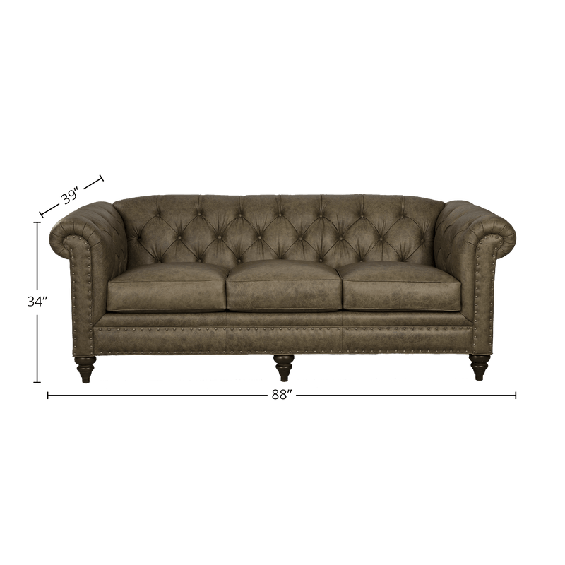 Ulrika Genuine Leather Sofa - Made in U.S.A. - Coja