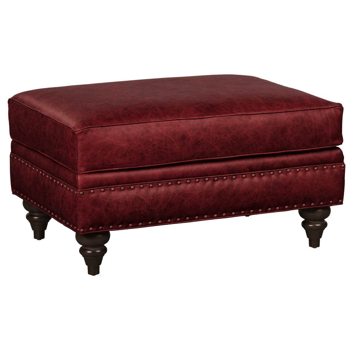 Ulrika Genuine Leather Ottoman - Made in U.S.A. - Coja